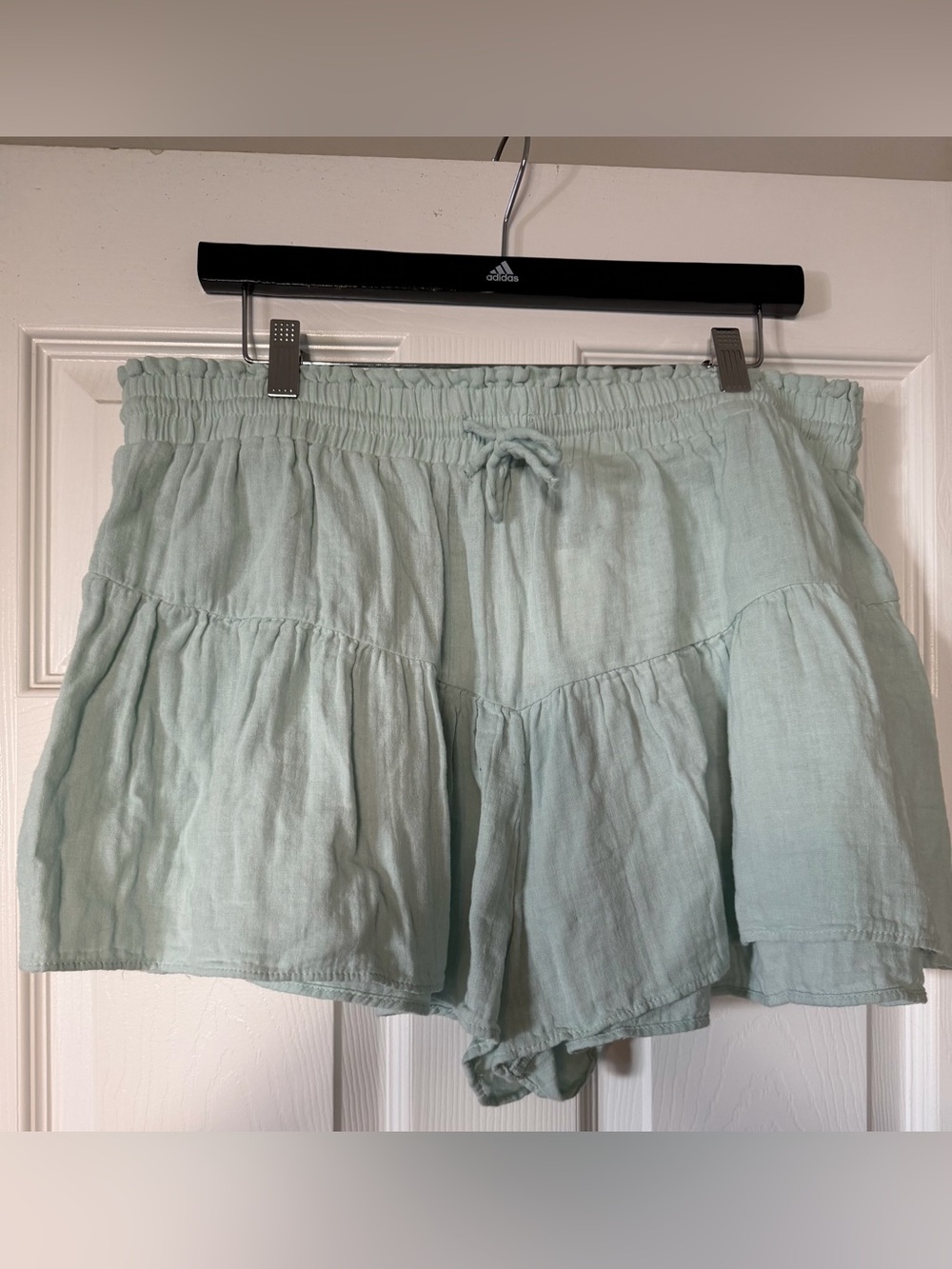 Aeropostale Light Aqua Tiered Women's Shorts - Drawstring Waist